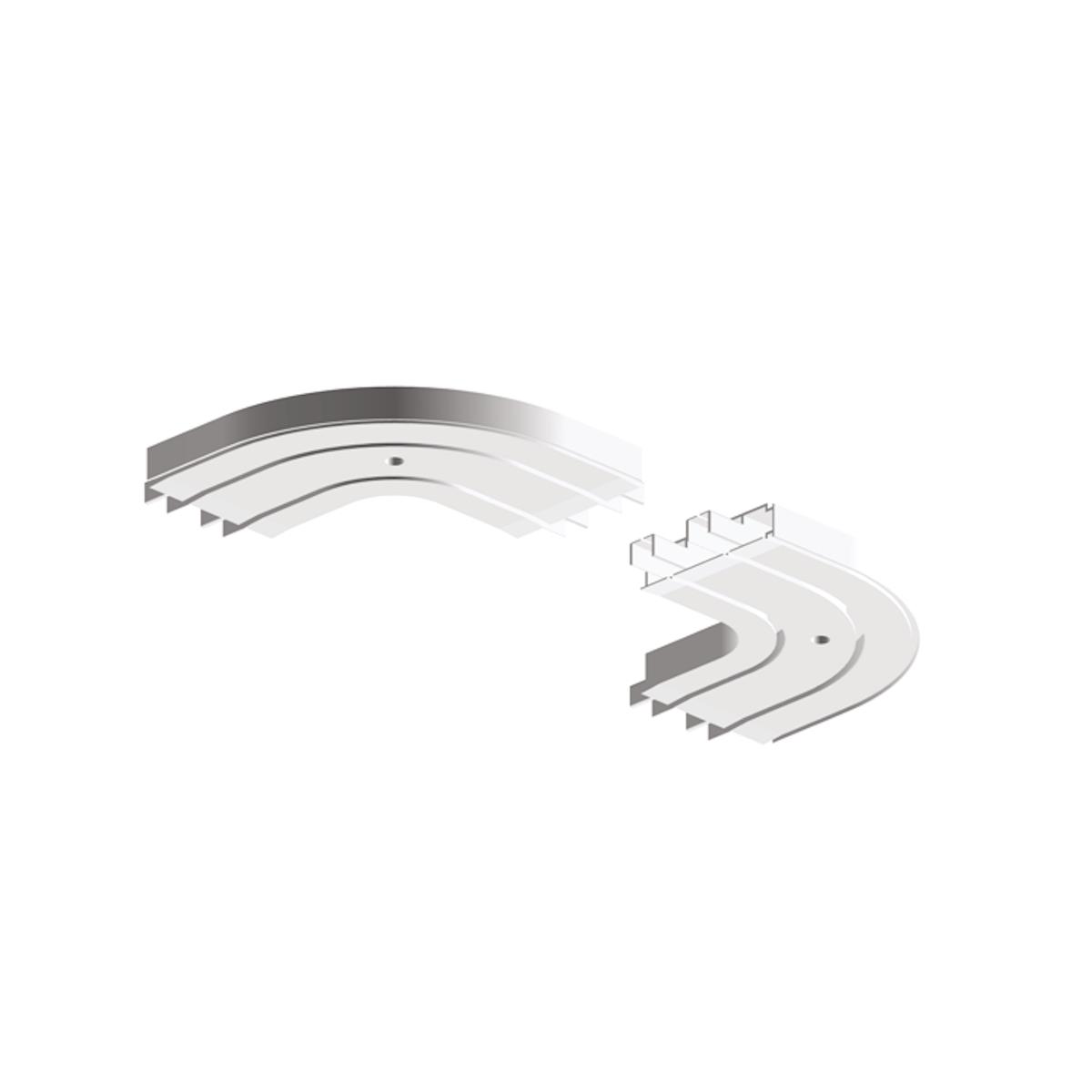 Erkerbogen für SM-Plusschiene, Außenbogen 2-läufig, VE 1 Stück, Typ 2-78 230009