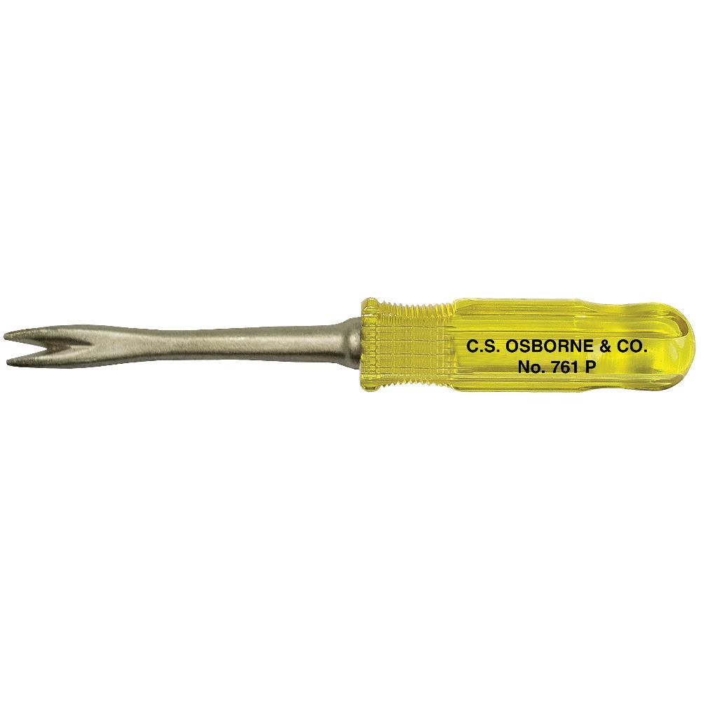 Nagelheber gelber Plastikgriff mit langer Klinge, ca. 21 cm lang (Osborne 761P)