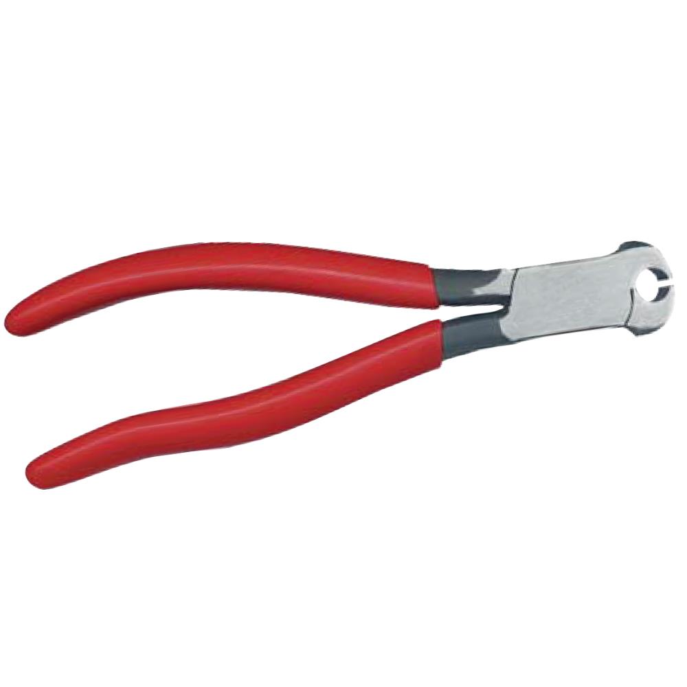 Kantendrahtklammerzange, einfach, roter Griff 160mm Gesamtlänge