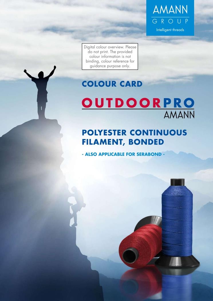 Amann Farbkarte, Garn Outdoor Pro