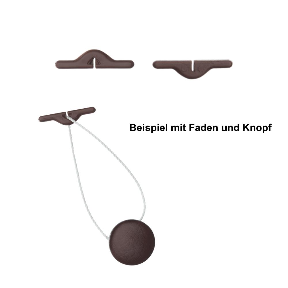 Polsterknebel, braun, Kunststoff, Astor-System, zum Abheften von Knöpfen, VE 1000 St.