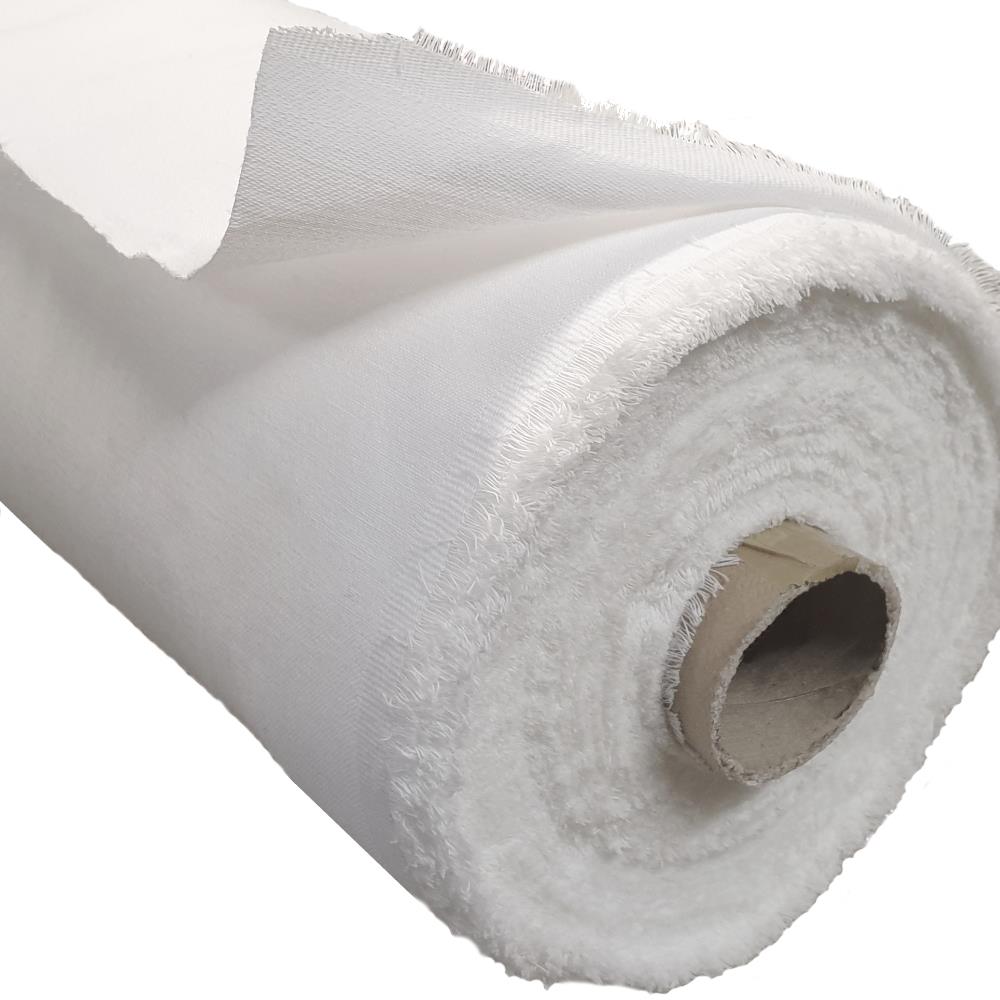 Poly-Satin, feste blickdichte Qualität, rohweiß, 100 % Polyestergewebe, VE 5 lfm, Rolle ca. 40m Poly-Satin, feste blickdichte Qualität, rohweiß, 100 % Polyestergewebe, VE 5 lfm, Rolle ca. 40m