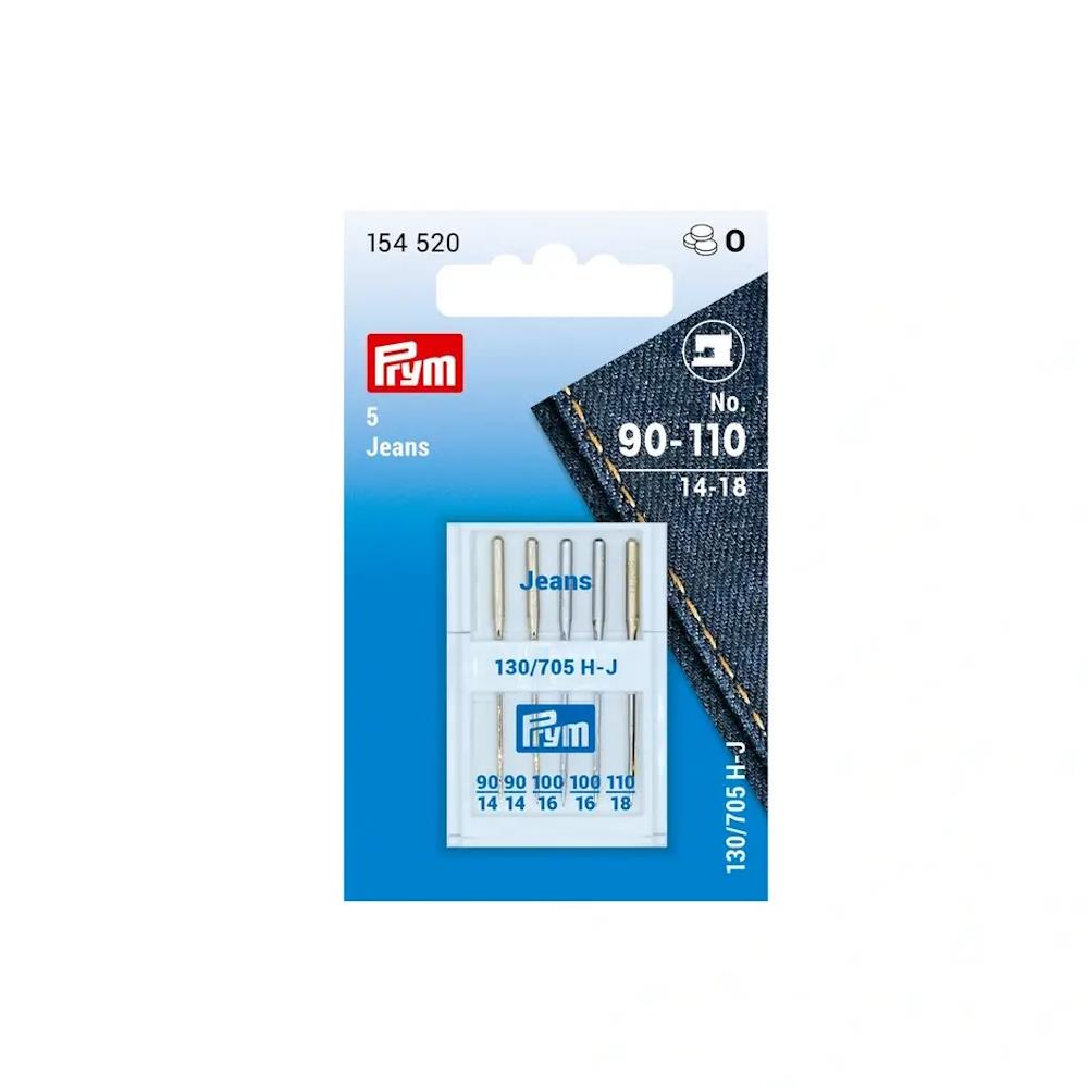 Prym Nähmaschinennadeln 130/705 Jeans 90-110, VE 5 Nadeln,  UV 10 Pakete