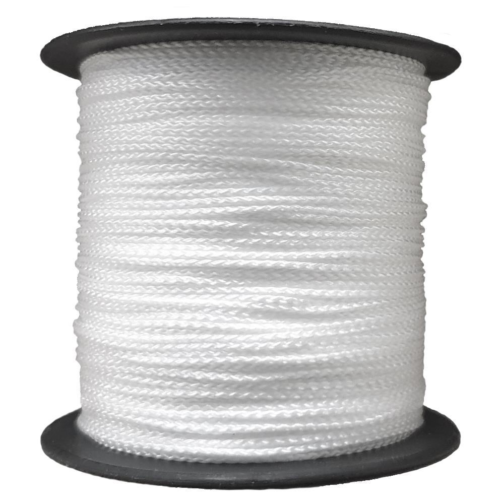 Perlonfaden, grob, geflochten 1.0 mm, weiß, Rolle 100m, VE 1 Rolle(n), UV 10 Stück