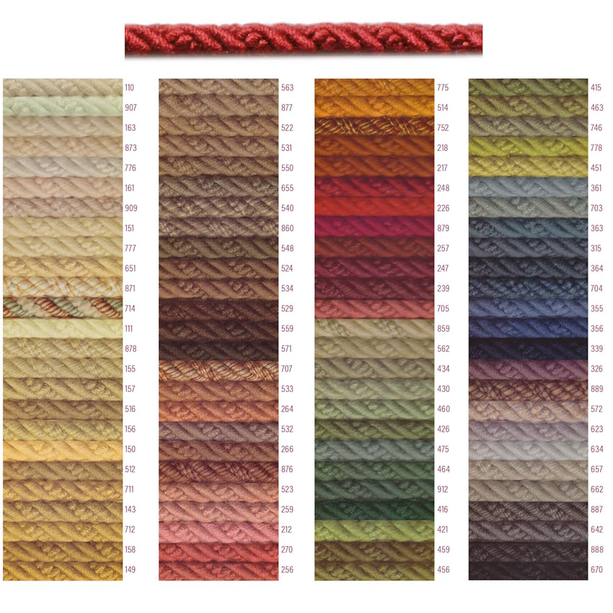 Möbelkordel, 6 mm Durchmesser, verschiedene Farben, VE 1 lfm, UV Rolle 25m