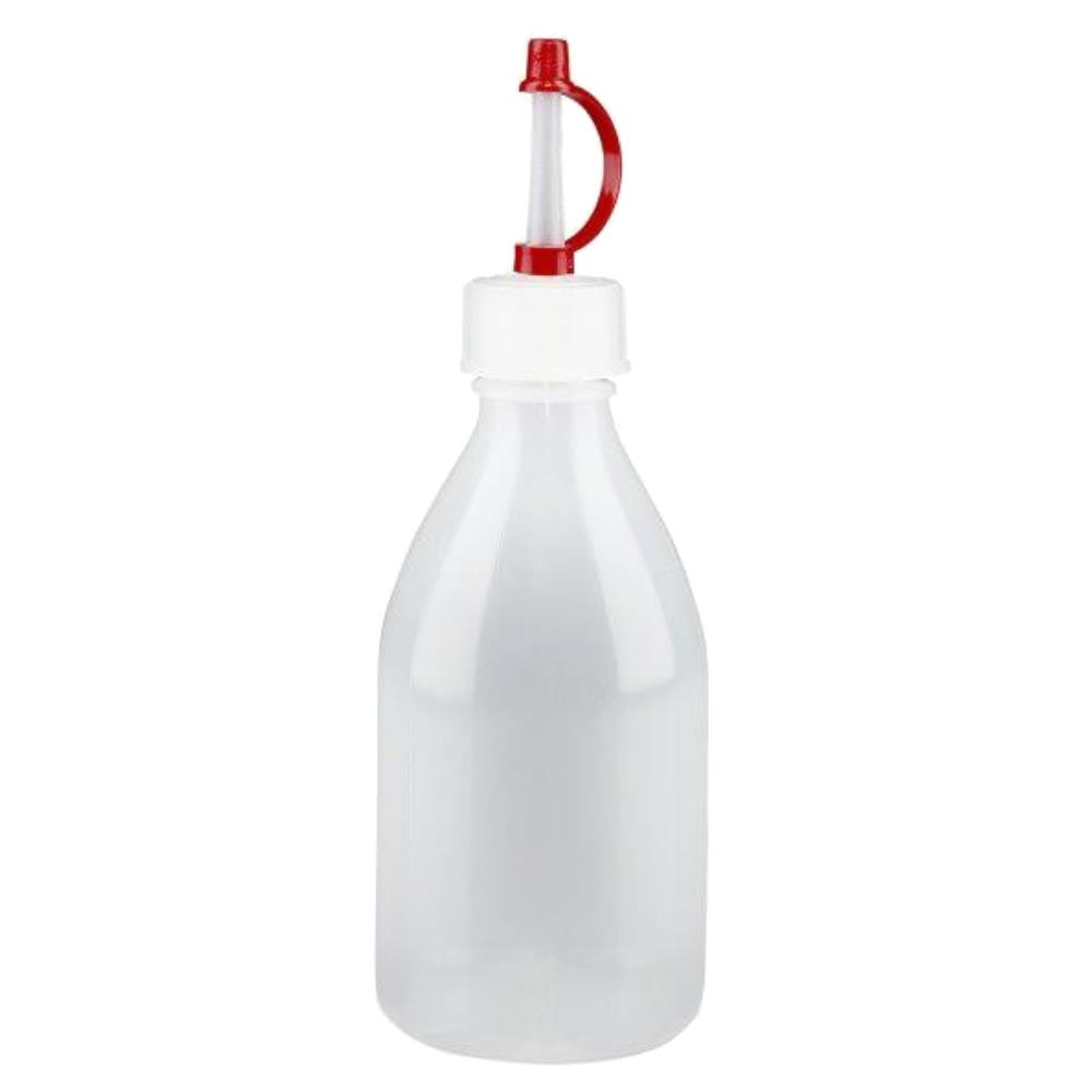Dosierflasche (leer) für Nähmaschinenöl 100 ml mit Verschlusskappe, Nachfüllflasche, transparent