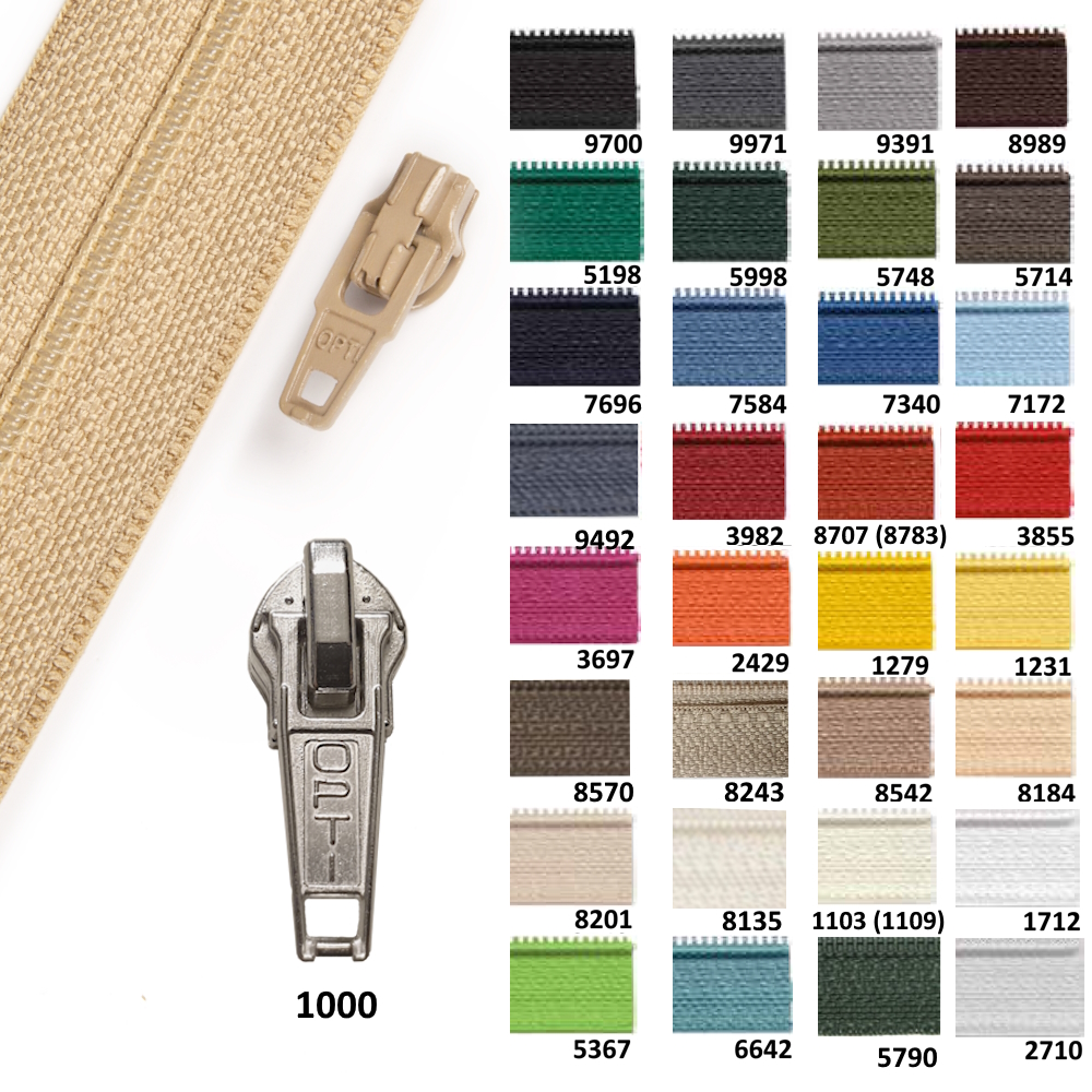 Schieber Opti S40 bandfarbig, Typ 0 (Lon) Fulda, dunkel-rot (3982), VE 1 Stück, UV 1000 Stück