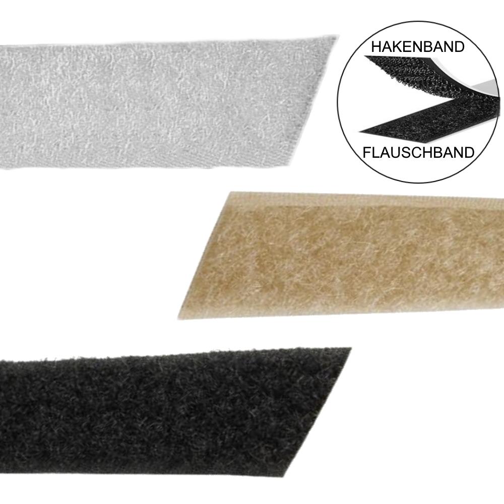 Velour-Flauschband, selbstklebend (mit Haken-Haftband kombinierbar) - eine Hälfte vom Klettband