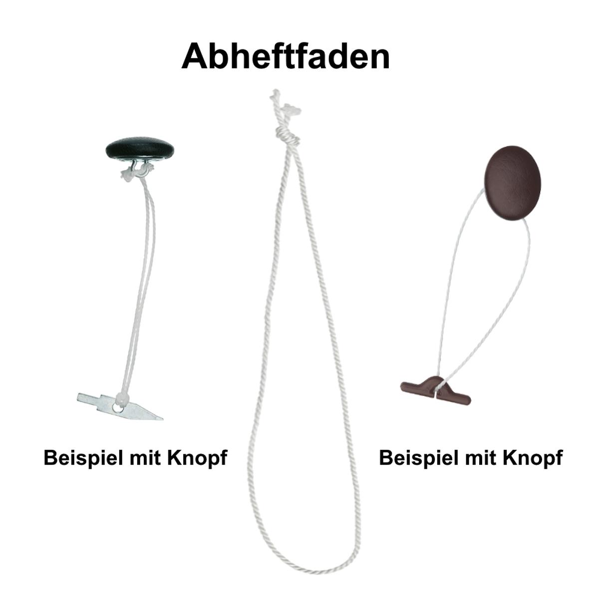 Abheftschlaufen 70 mm, fertig geknotet, 1000 Stück, weiß, Knopfschlaufen (5963970)