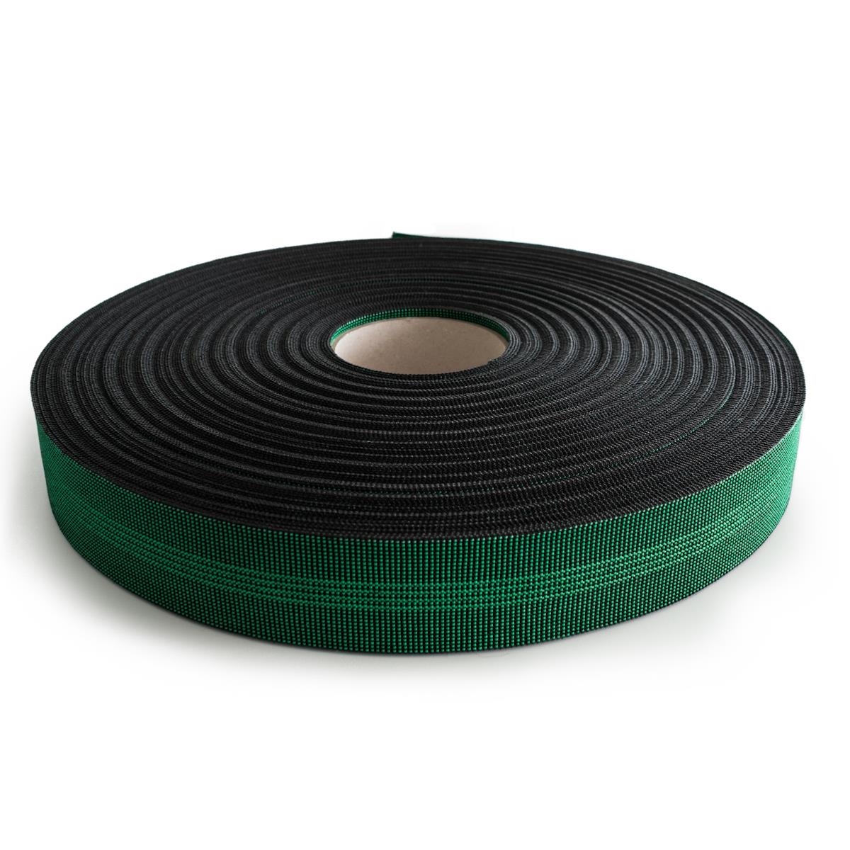 Gummigurt 60% ausziehbar, 60 mm, 4 Streifen, grün, Rolle(n) 50 m, für Sitz, Polstergurt