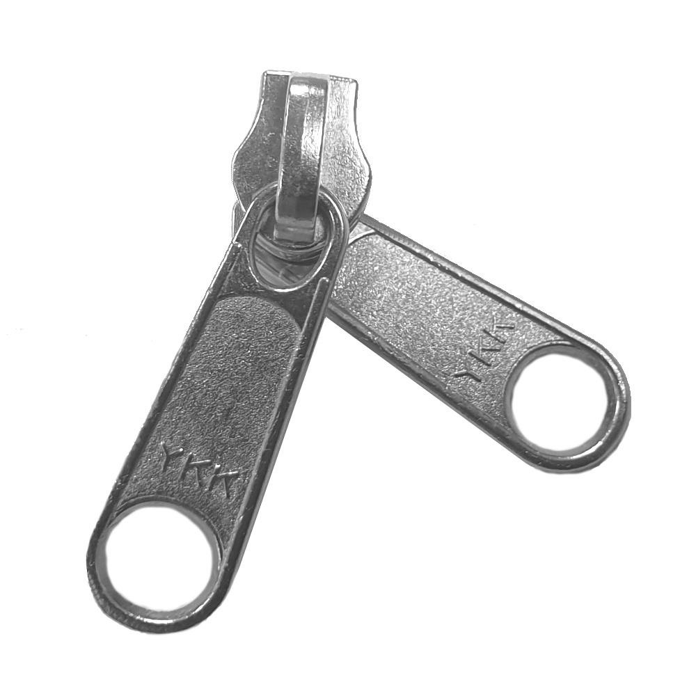 Doppel-Schieber YKK-Reißverschluss 5er Kette Metall, Typ 5mm, VE 1 Stück, UV Paket 100 Stück