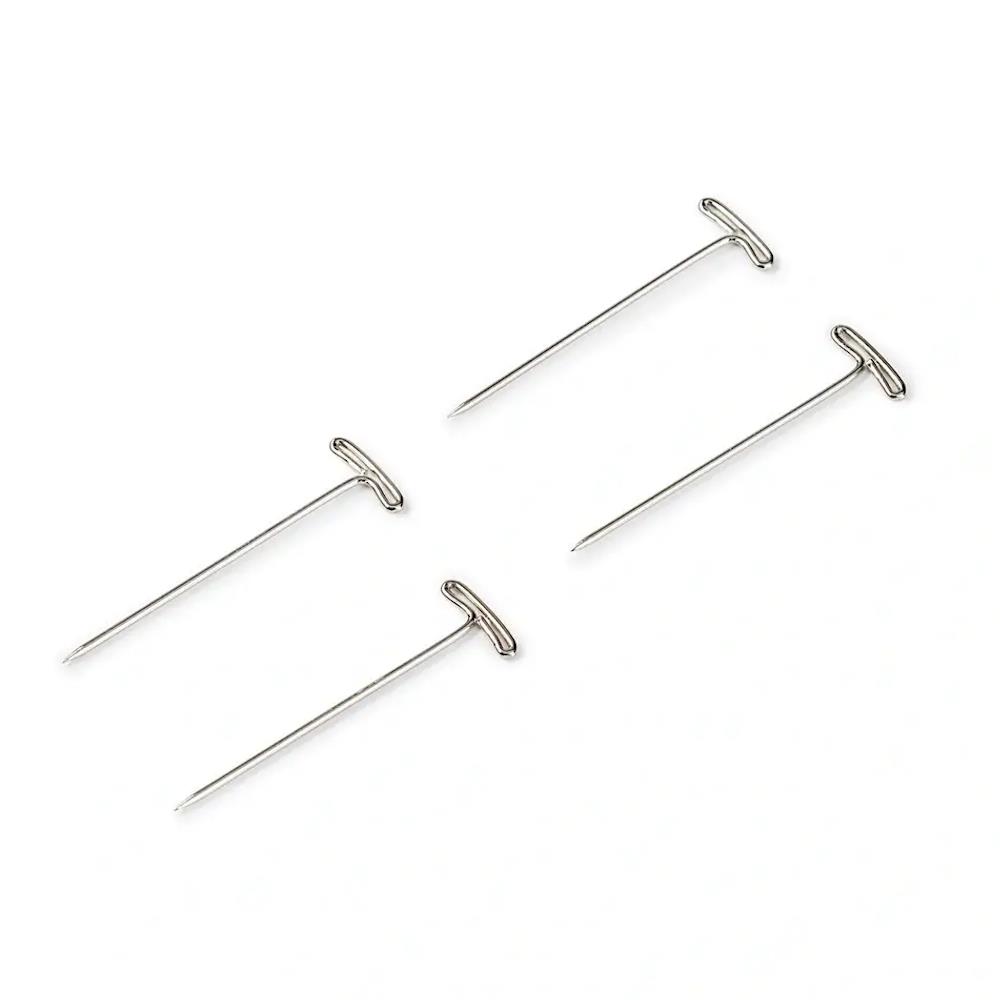 Eisen T-Nadeln, 32 mm lang x 0,75 mm, 250 g, vernickelt (021390), VE 1 Karton, UV  5