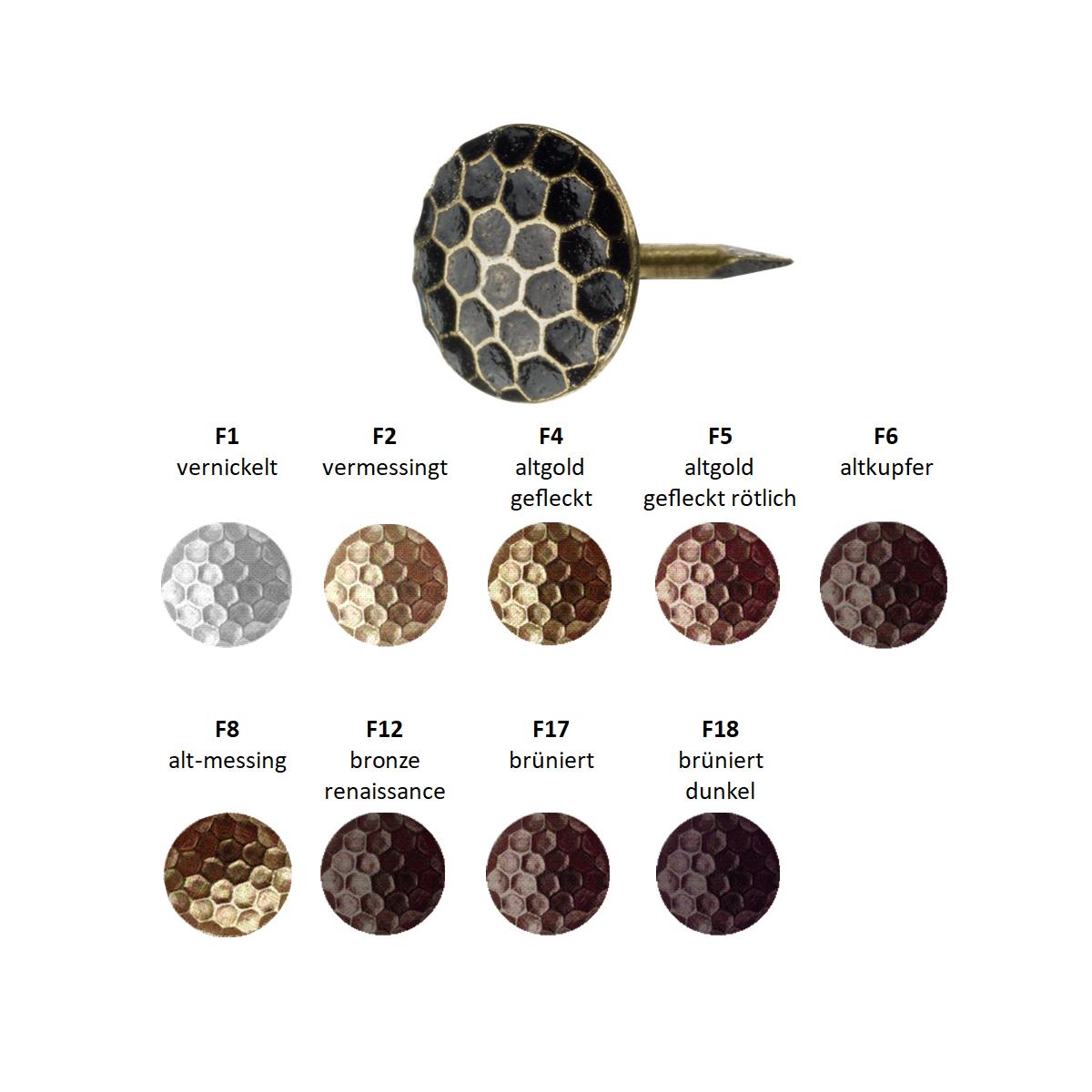 Hammerschlagnägel (Honeycomb), verschiedene Größen, diverse Farben, VE je Paket