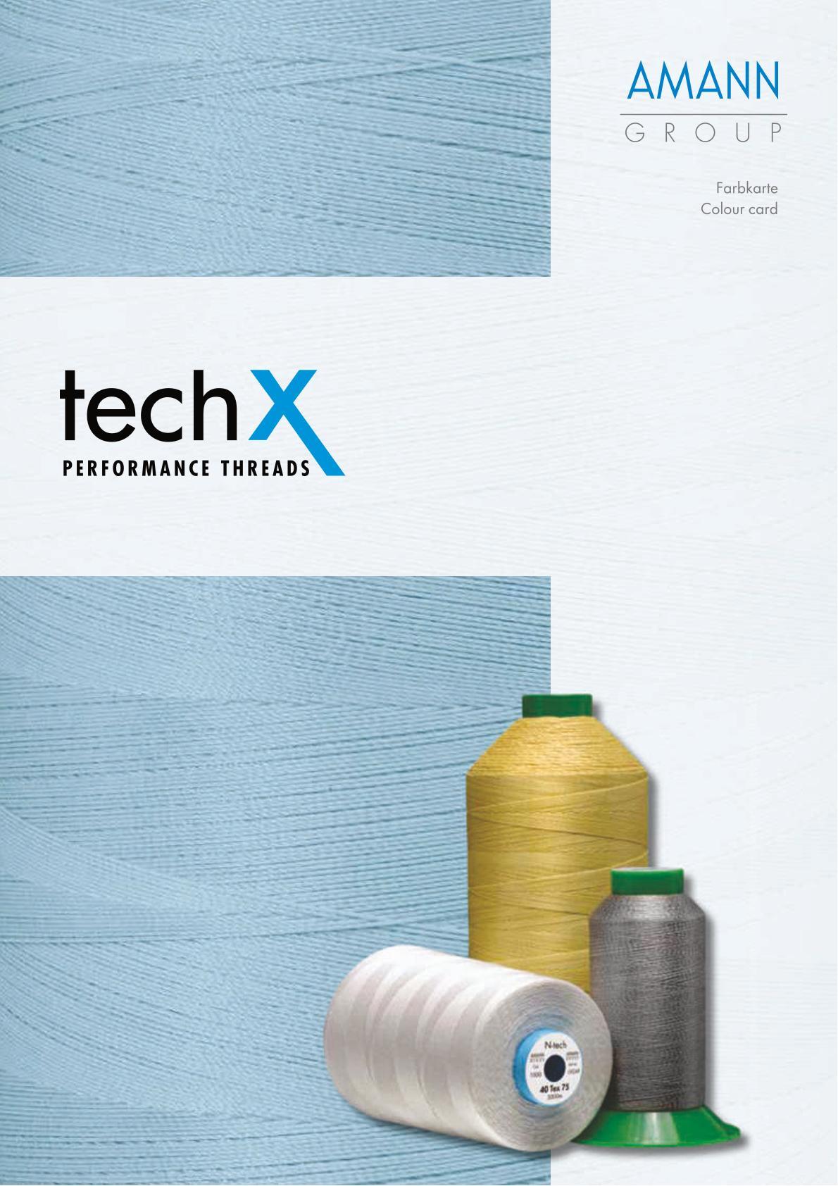 Amann Farbkarte, Garn techX - Tenara