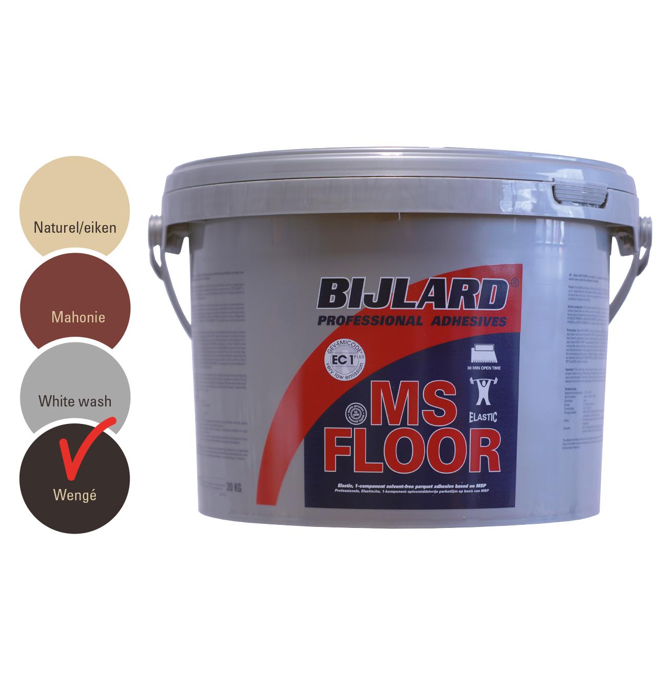 Bijlard MS FLOOR, Eimer 20 kilo , wenge/dunkelbraun, Boden- und Parkettleim