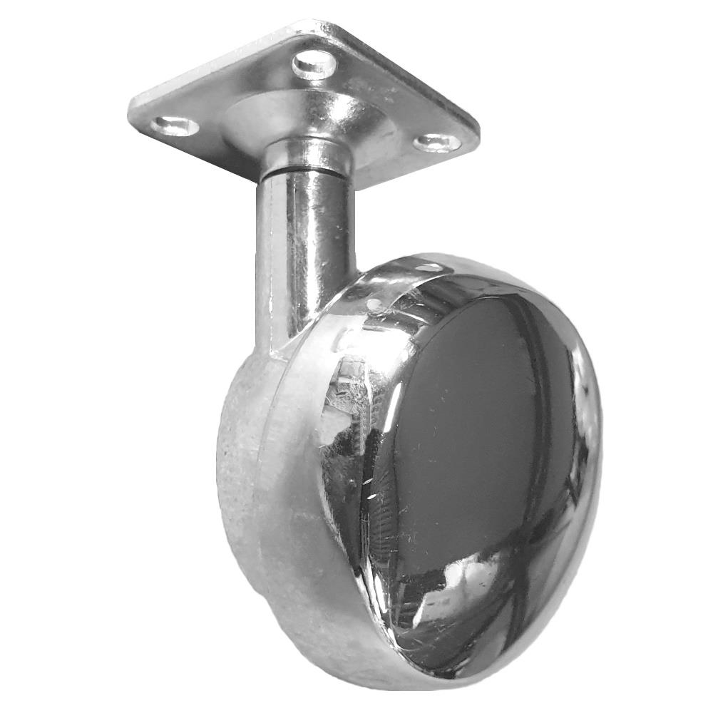 Kugelrolle / Schrägläufer 60mm, Platte ca. 60x60mm, (2-teilig) Möbelrolle, VE 1 Stück, UV 10