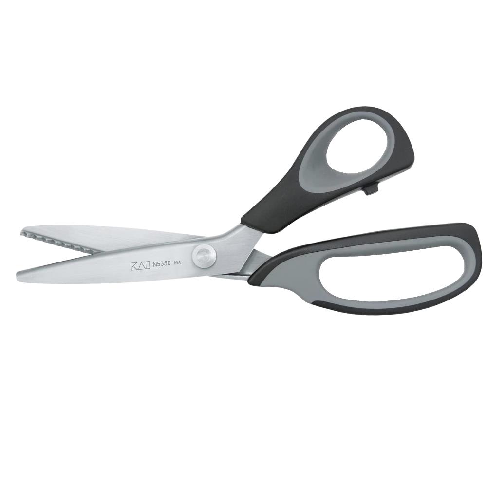 KAI Zackenschere 8 Zoll N 5350 P, angewinkelt, Länge 230 mm, schwarz-grau Kunststoffgriff