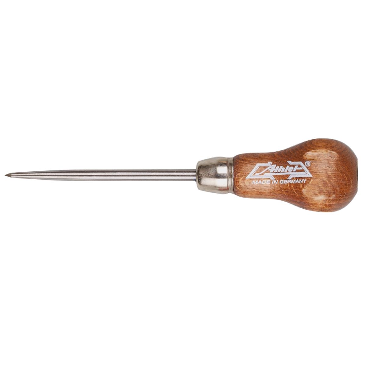 Runddorn / Vorstecher, rund mit Holzheft, Athlet 652/6, 17cm, Metallschaft - Ahle, Pfriemen