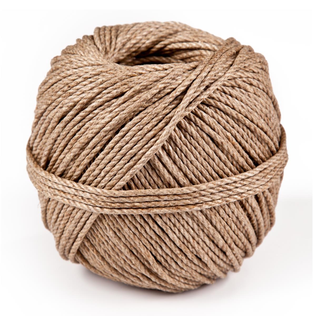 Schnürfaden 6-fach/1.25 LH Langflachs, Knäuel 500 g, natur, VE 1 Knäuel, UV 10 Stück