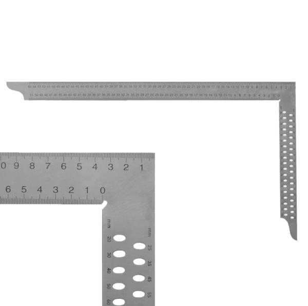 Flachwinkel aus Metall mit Bemaßung 60 cm lang, 40 cm breit