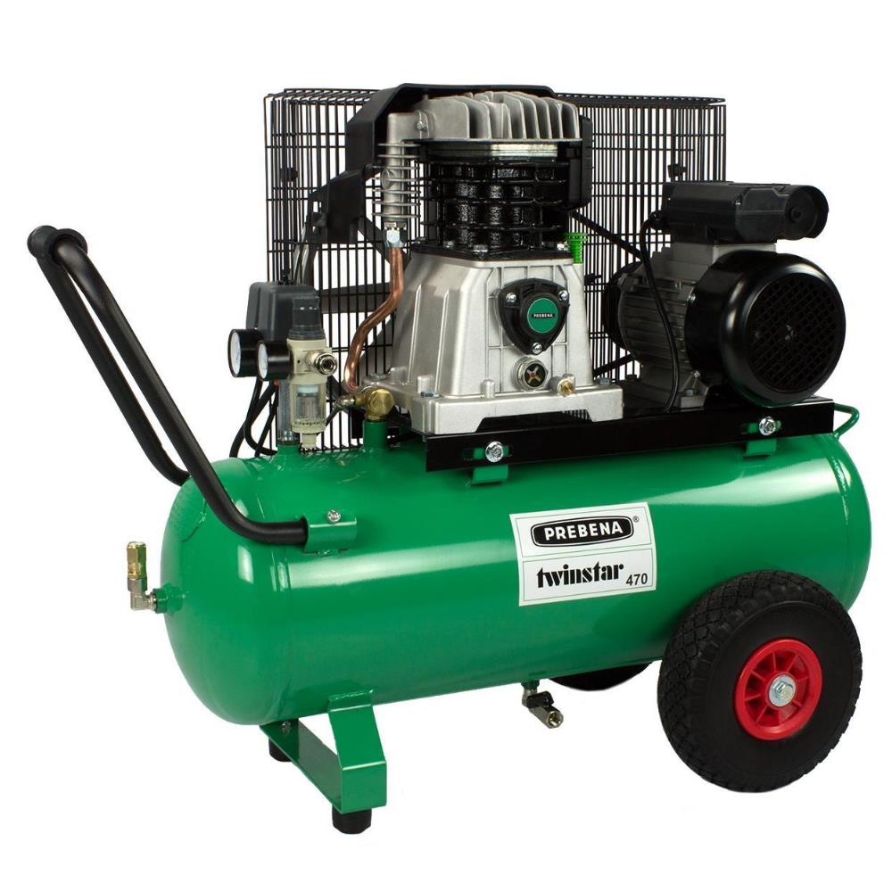 Prebena TWINSTAR 470 Keilriemen-Kompressor 230V, 415 l/min, 50 l, 10 bar