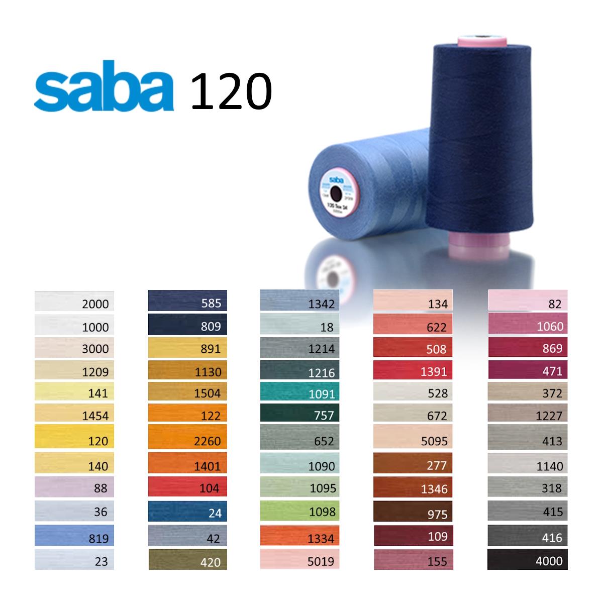 Saba 120, 1.000 m (Tex 24), VE ab 1 Rolle(n), UV 10 Rollen