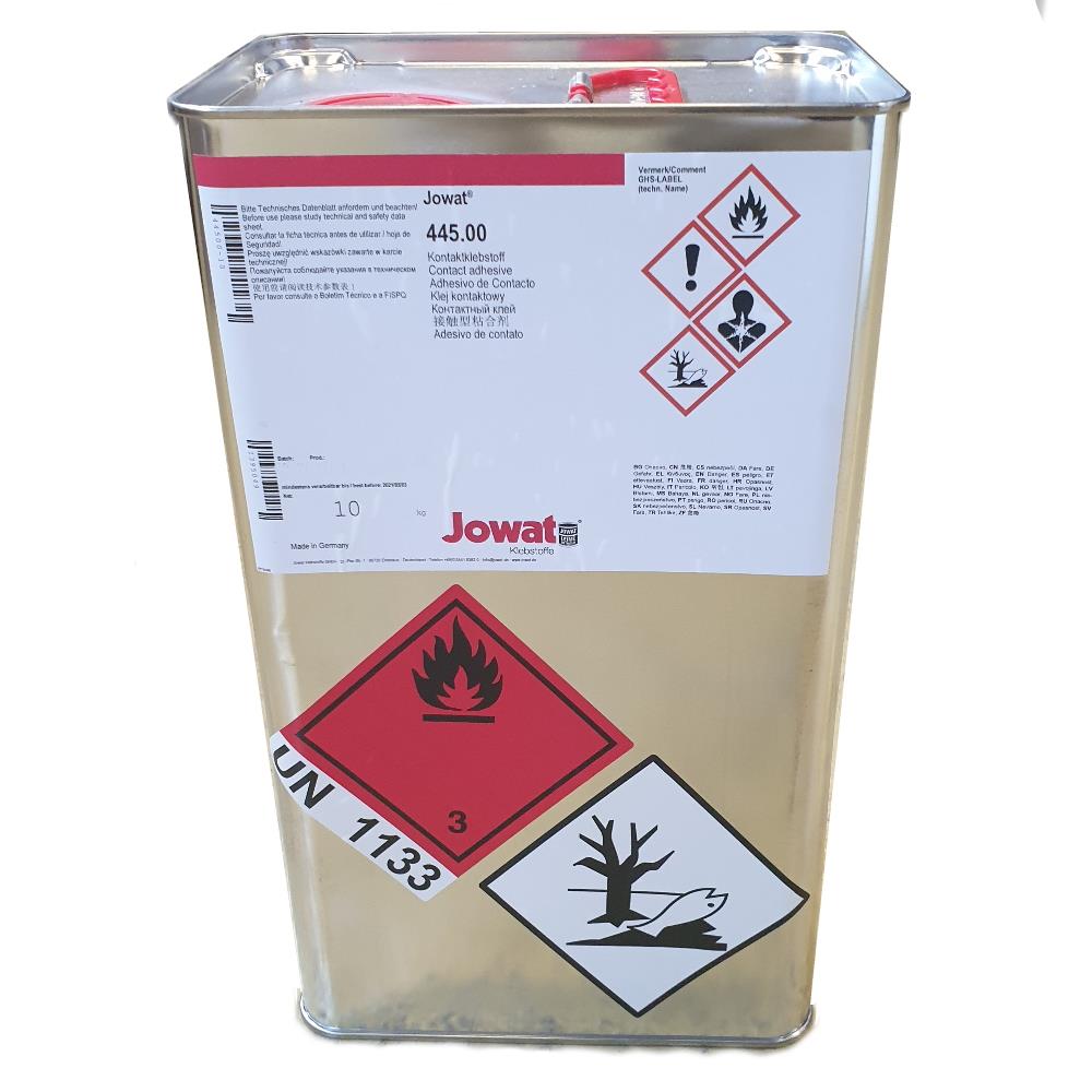 Jowat Kontaktkleber 445.00, natur 10 kg, UN1133, Streichkleber, mit Verdünner 401.10 spritzfähig