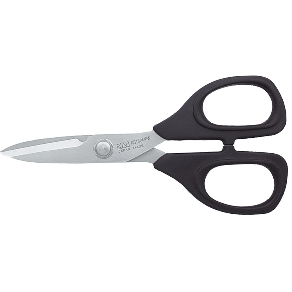 KAI Allzweckschere 6 Zoll N 5150, Länge 150 mm, schwarzer Kunststoffgriff