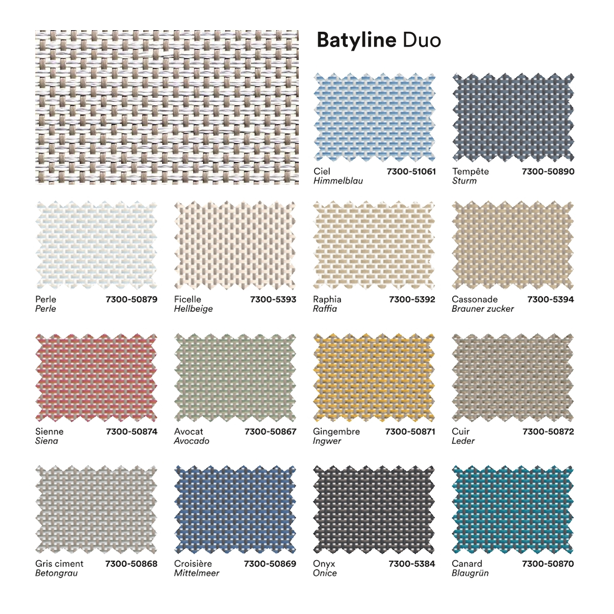 Batyline Duo Performance, 560 g/m2 180cm breit, ab 3 m, perlgrau, Rolle ca. 50m, Outdoor / Sitzqualität, Möbelstoff-Gittergewebe