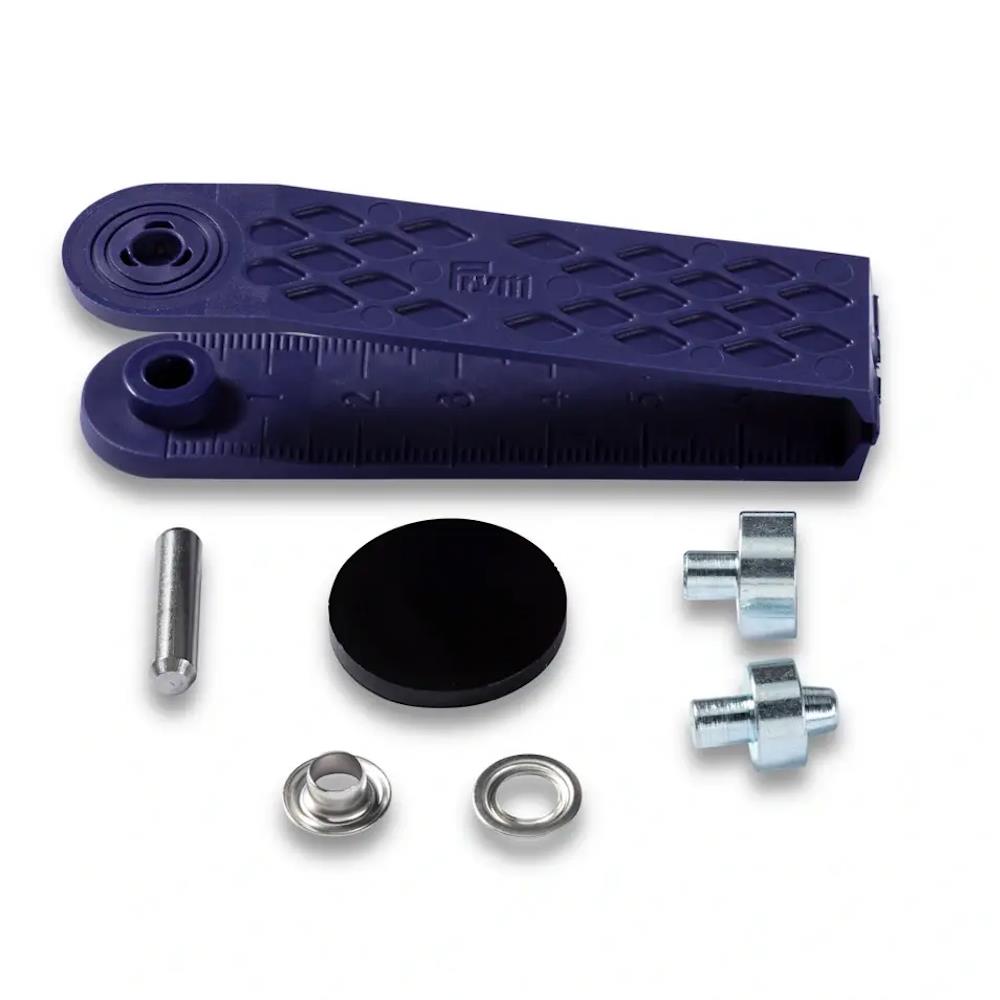 Ösen 14 mm vernickelt (541383), im Set mit Werkzeug, VE 10 Ösen