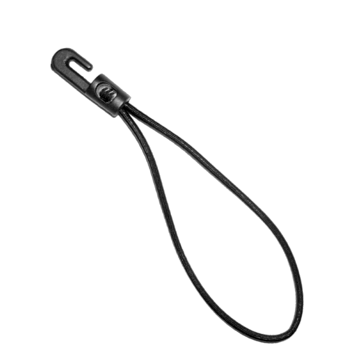 Expanderschlinge mit Kunststoffhaken, 35cm, Schlinge 4mm, schwarz, VE 50 Stück (06.3035.70-50)
