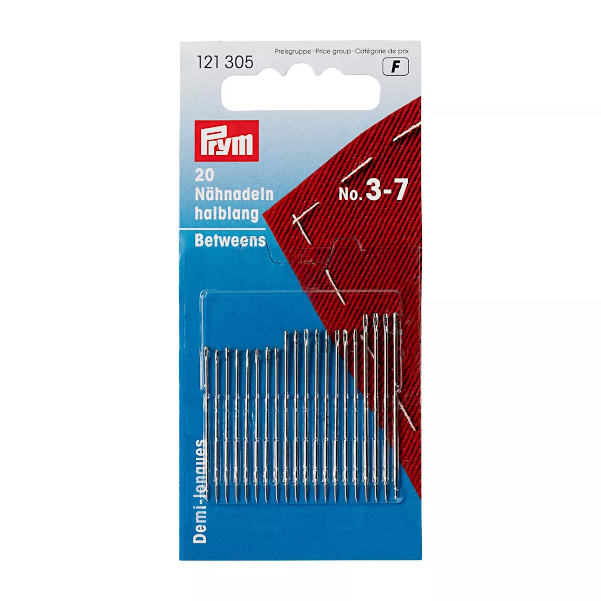 Nähnadeln halblang, 20 Stück, Set Typ Nr. 11 (121307), Handnähnadeln, VE 20 Nadeln