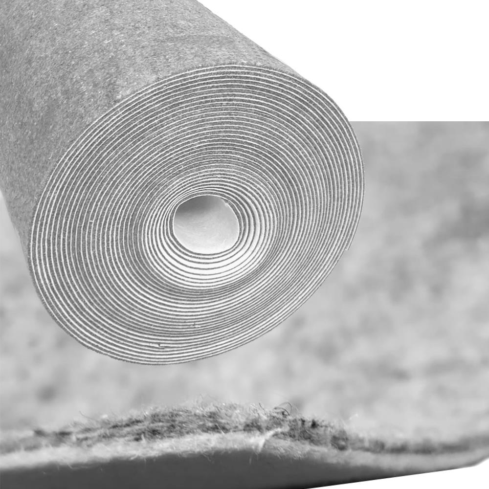 Filzmatte grau-weiß, 200 cm breit, 750g/m2, zweischichtig, Polsterfilz, ab lfm 5m, Rolle 30m