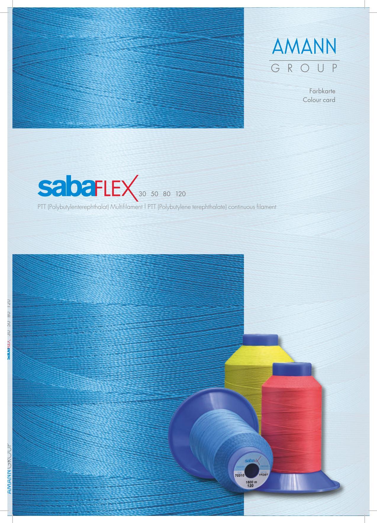 Amann Farbkarte, Garn Sabaflex