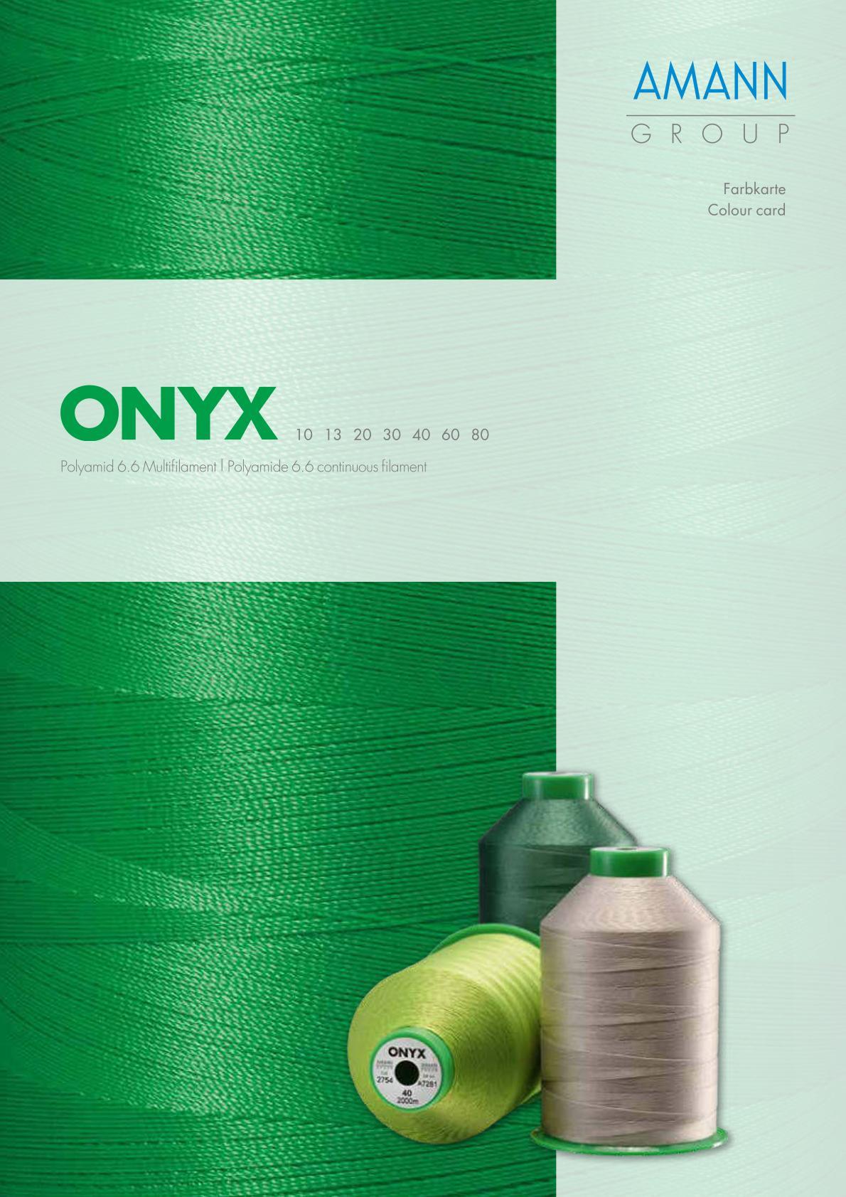 Amann Farbkarte, Garn Onyx (ultrafest)