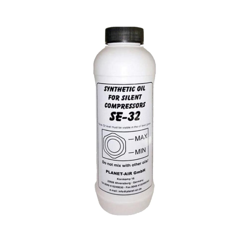 Planet Air Öl für Kompressoren, Spezial SE-32 Synthetik, 0,5 Liter, Kompressoröl, gelblich