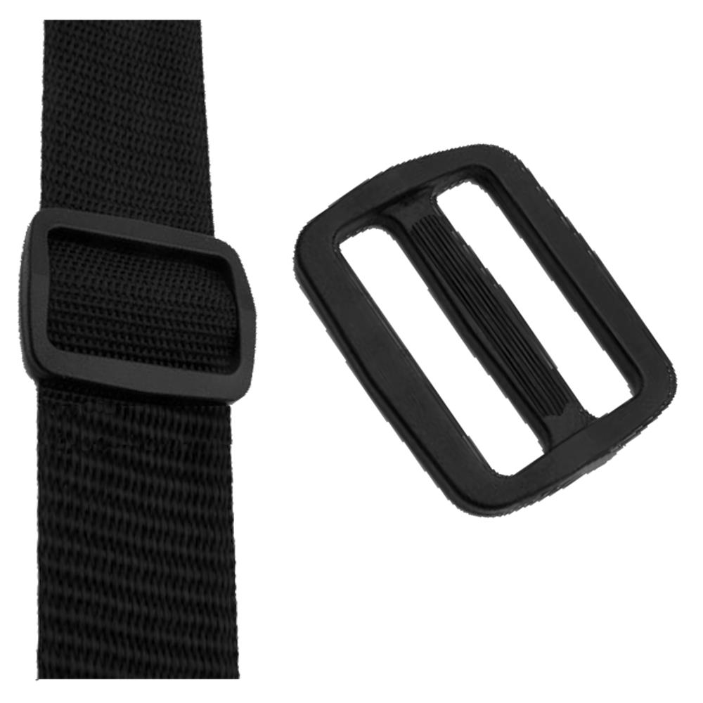Leiterschnalle Kunststoff, 40 mm, schwarz, VE 1 Stück, Stegschnalle, für Polypropylengurte