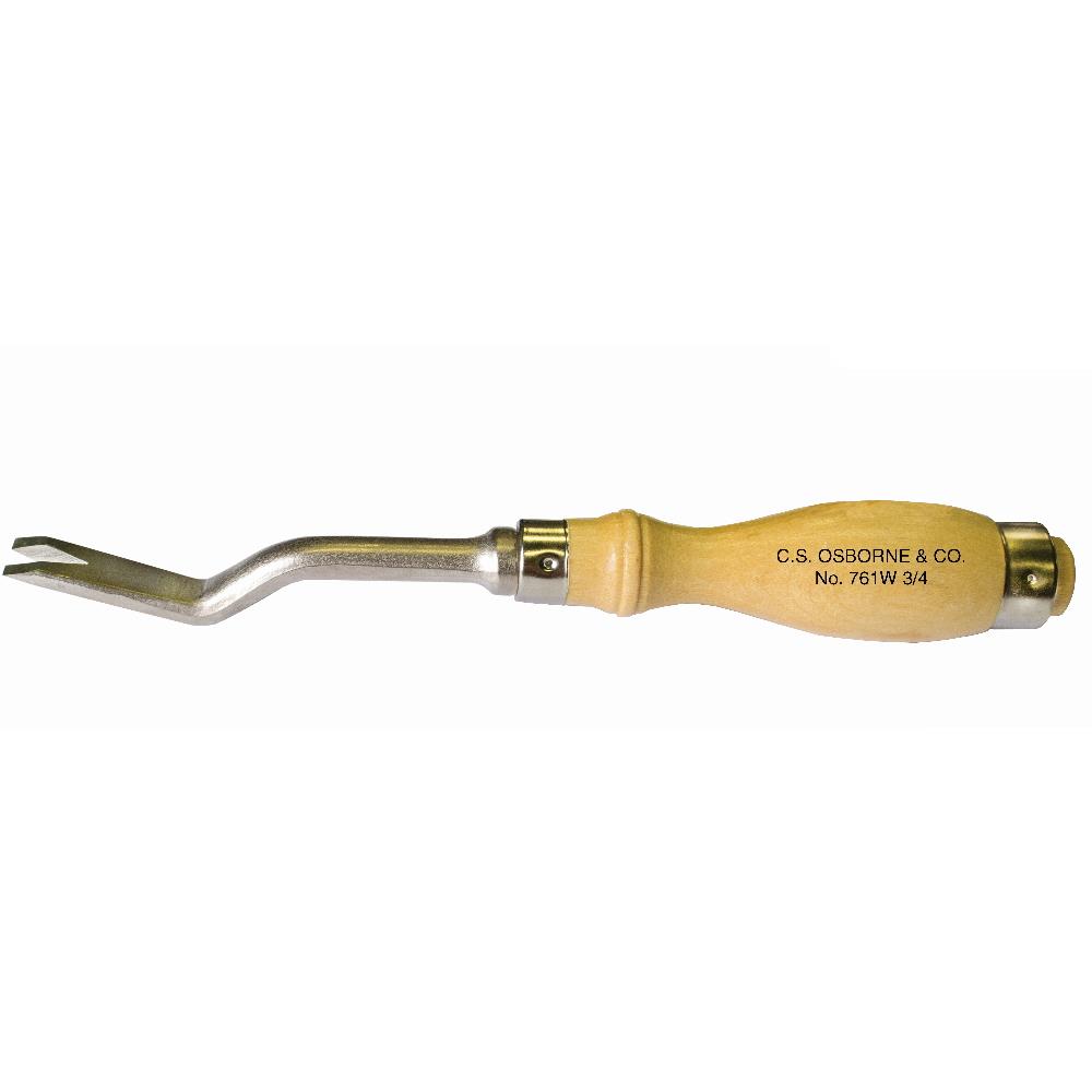 Nagelheber/Losschlageisen ca. 24 cm lang (Osborne 761W 3/4), mit Klaue und Holzgriff