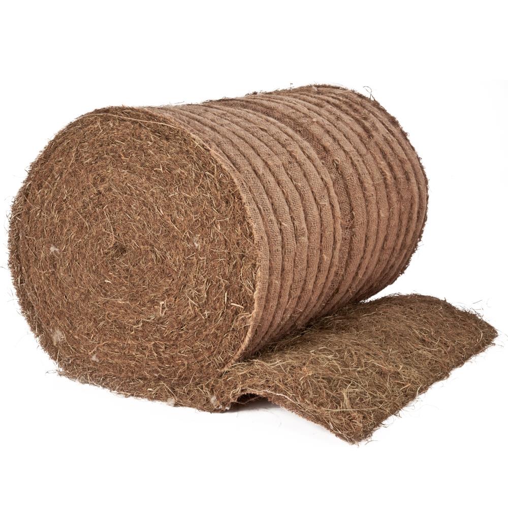 Schnellpolstermatte Kokosfaser, 115 cm breit, Rolle 10m, Kokosfaser auf Jute