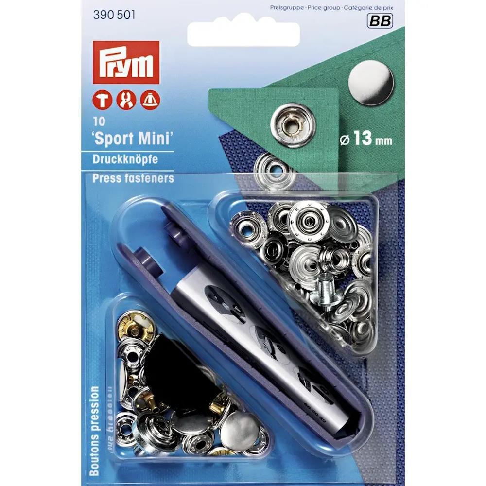 Druckknöpfe Sport & Camping Mini, 13 mm, vernickelt (390501), VE 10 Stück