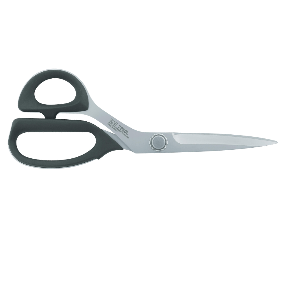 KAI Linkshänder-Zuschneide-Stoffschere 10 Zoll 7250 L, Länge 250 mm, schwarzer Kunststoffgriff