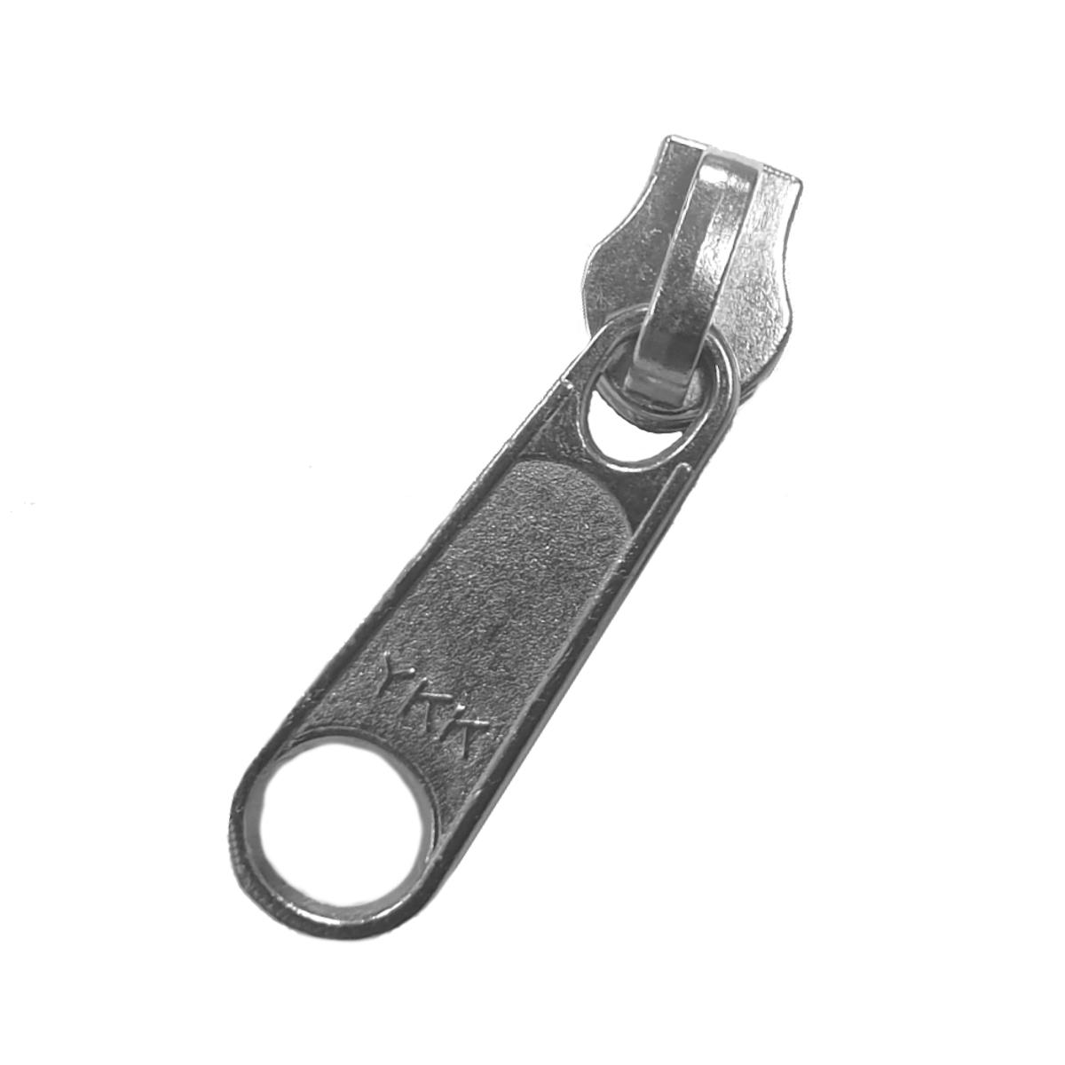Schieber YKK-Reißverschluss, 10er Kette Metall, Typ 10mm, VE 1 Stück, UV Paket 100 Stück
