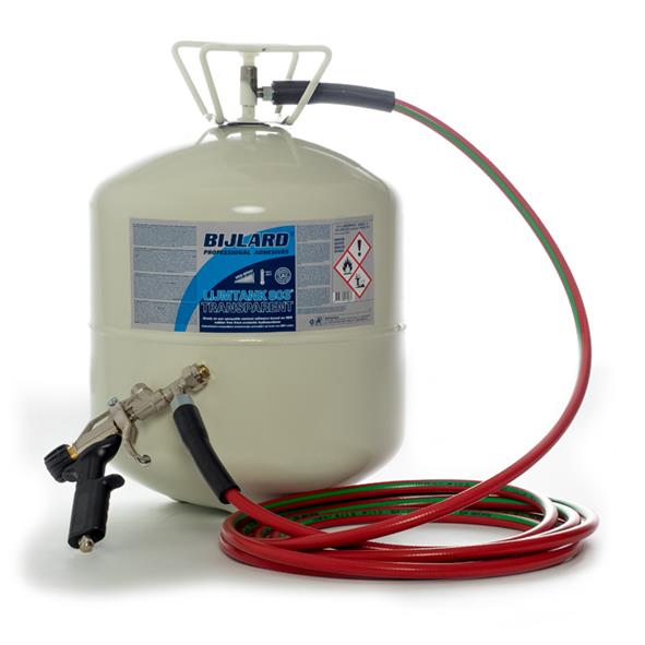 Bijlard 803 Tank, transparent, Kontaktkleber, 19 Liter, Sprühkleber im Tank, mobil einsetzbar