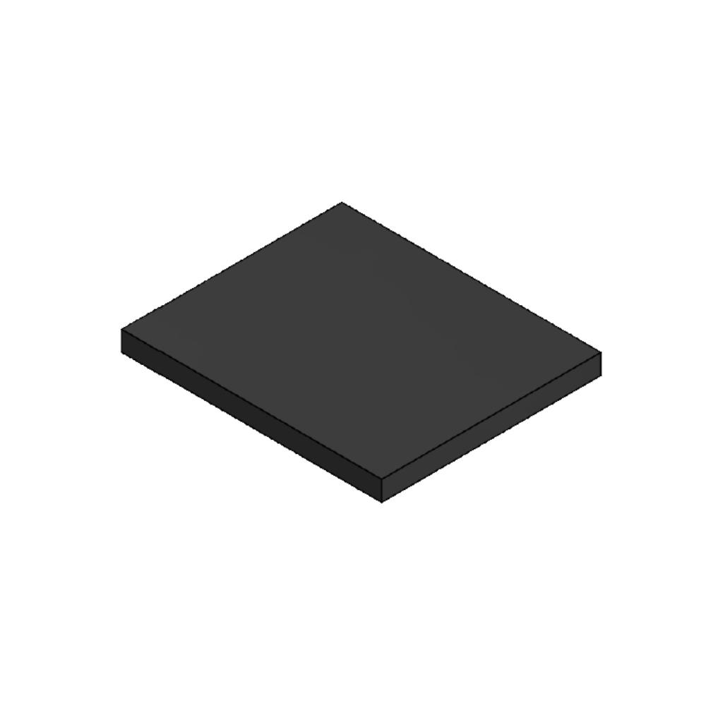 Astor Hartgummiplatte A 100 Stanzplatte Nr. 2 zum Stanzen, anthrazit, VE 1 Stück, 110 x 130 mm