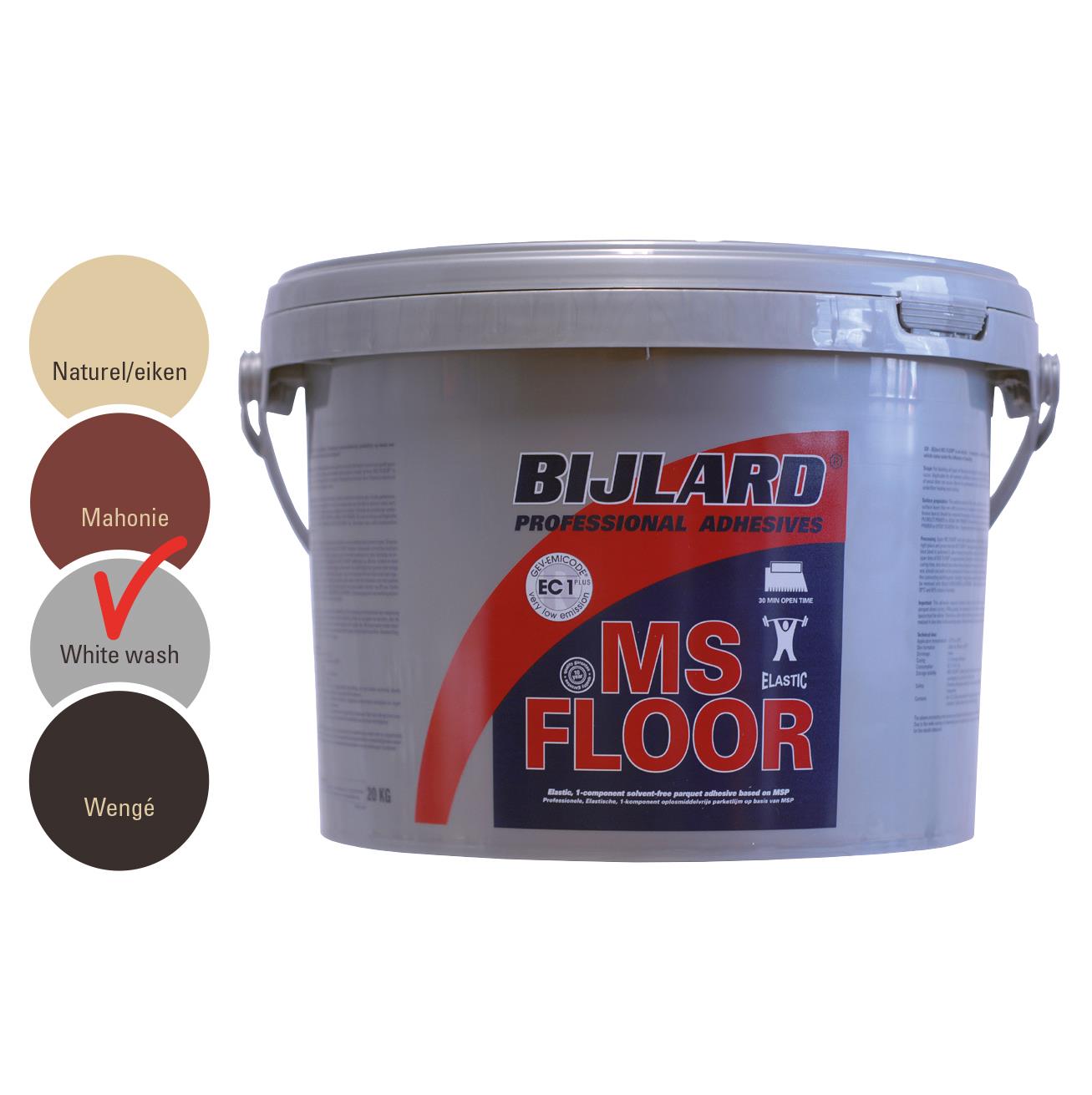 Bijlard MS FLOOR, Eimer 20 kilo, whitewash, Boden- und Parkettleim