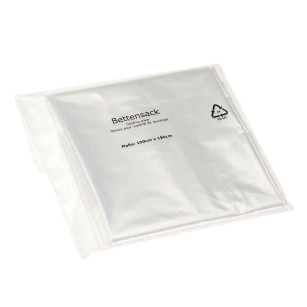 Kissensack, Decken-, Bettensack - 100 cm x 150 cm, Transportschutzfolie, transparent