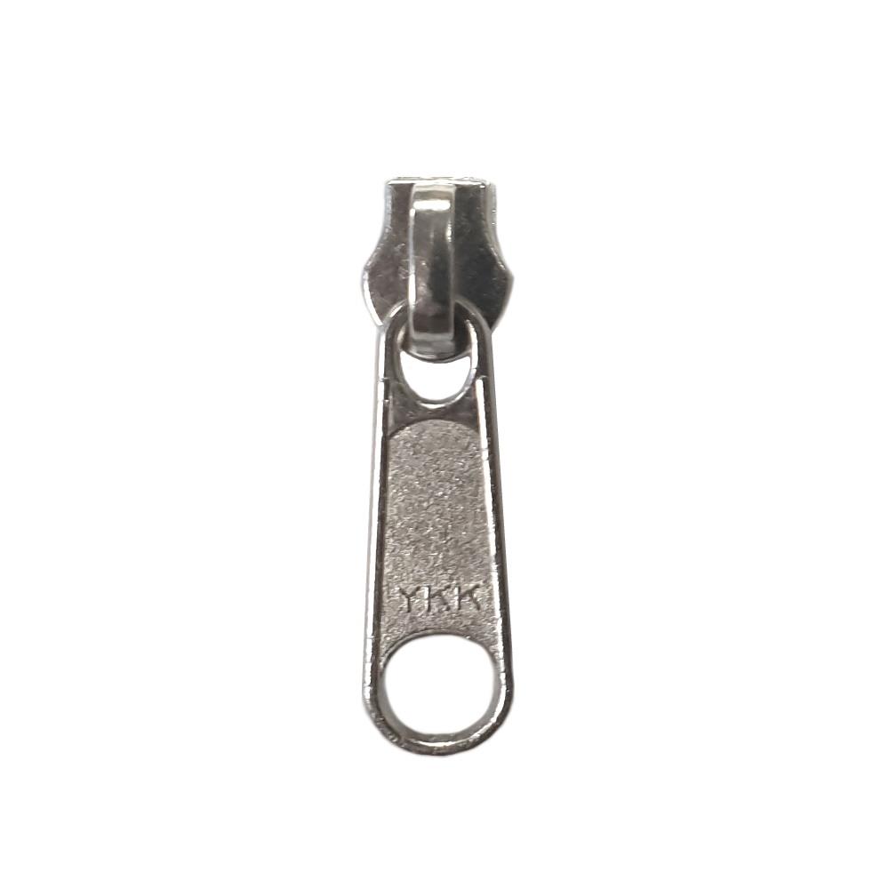 Schieber YKK-Reißverschluss YKK 3er Kette Metall, Typ 3mm, VE 1 Paket, 100 Stück