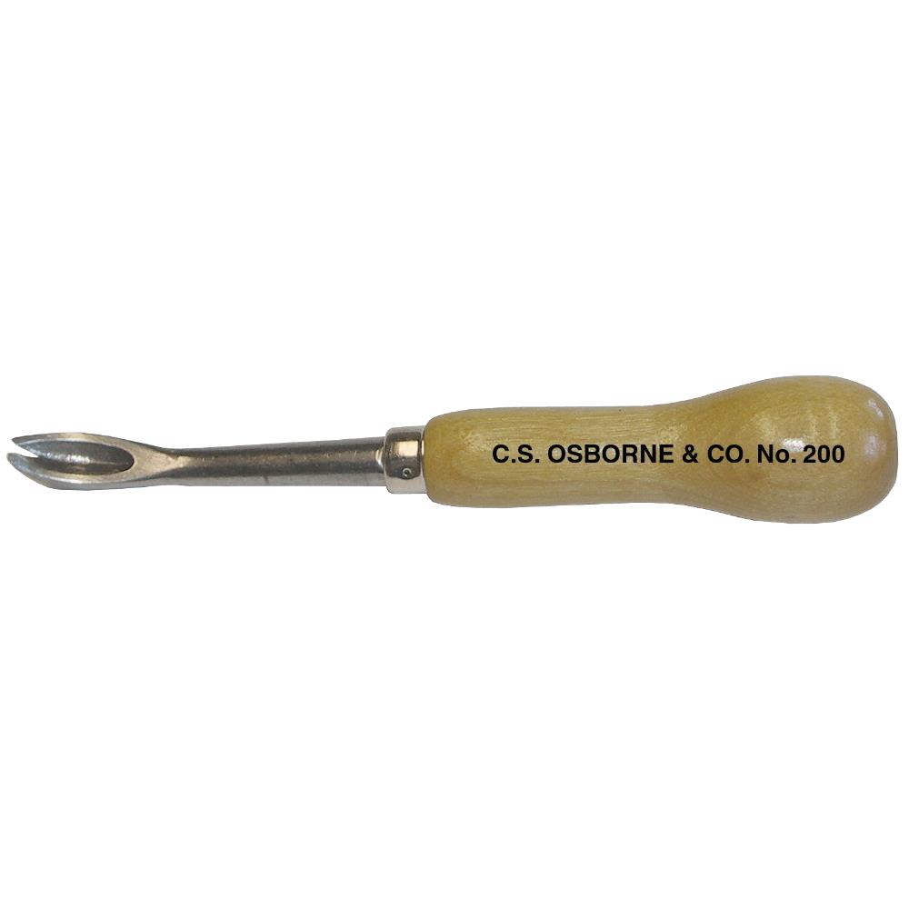 Nagelheber Osborne No. 200, kurzer Holzgriff, schmaler Heber, ca. 19 cm lang